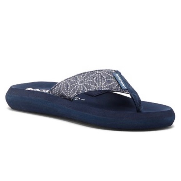 Rocket Dog Women’s Indigo Blue Flower Flip-Flop Sandals - Picture 6 of 7